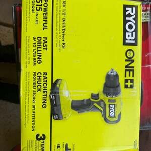 RYOBI ONE+ 18V Cordless 1/2 in. Drill/Driver Kit with 1.5 Ah Battery and Charger